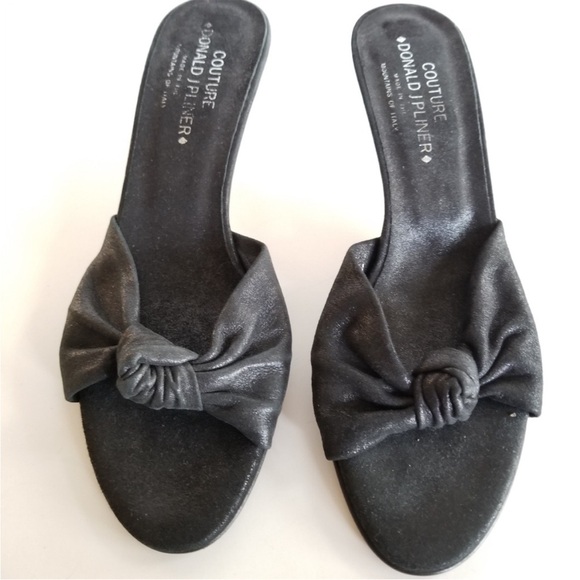Donald J. Pliner Shoes - Donald Pilner Black Kitten Heels/ Mules 10